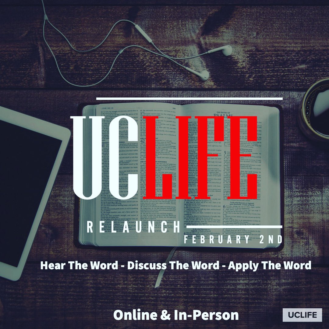 It is time for us to get back to the mission of encouraging spiritual growth through the teaching, discussion and application of Gods word! UcLiFe is back starting February 2nd!  We hope you will join us!  Come hungry and ready for discussion.