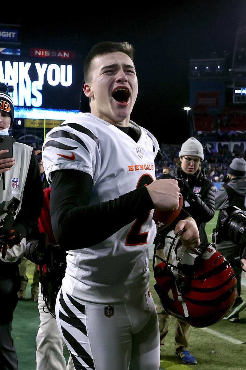 Joe Burrow said rookie kicker Evan McPherson told the Bengals "looks like we're going to the AFC Championship game" right before making his 52-yard game-winner.

Cold. Blooded.