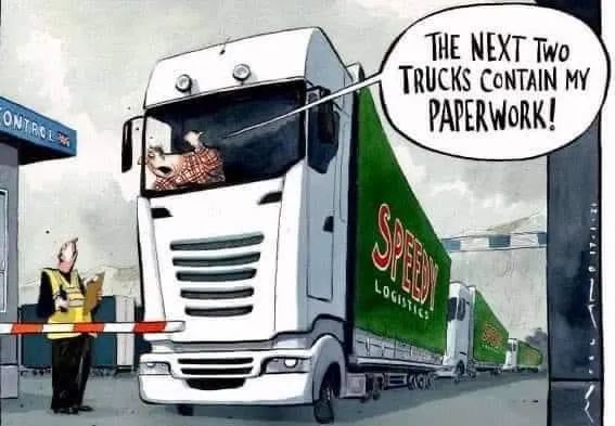 admit2sin's tweet photo. #BrexitDisaster #ToryBrexitDisaster #BorisJohnsonMustGo #BrexitReality #brexitqueues #BrexitRedTape https://t.co/r5kJyRfaIt