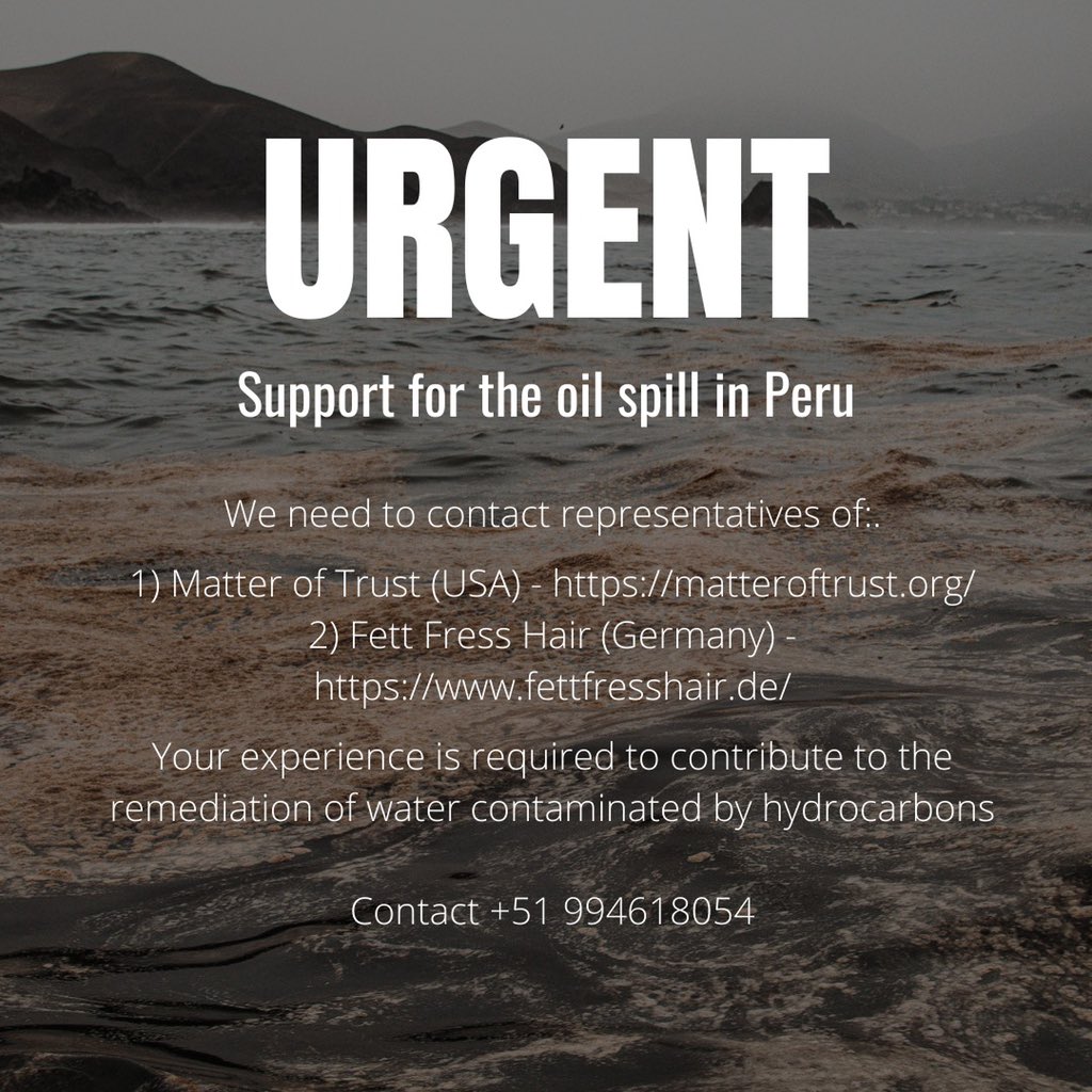 manquisv's tweet photo. HELP US PLEASE🚨

Due to a oill spill caused by Repsol, Peru is facing one of the worst ecocides in our history. We need international help, if you know theses 2 orgs, please help us be in touched

Cc: @YIL_Initiative @Y4Nature @FFFMAPA 

@diepad https://t.co/aXRGolfwRX