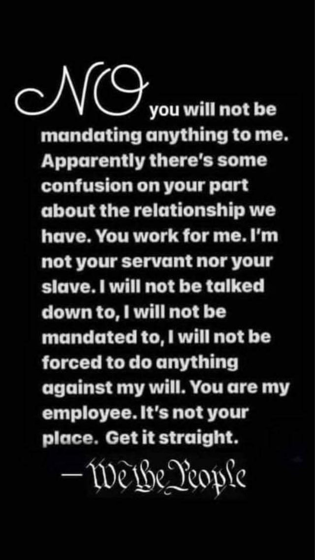 Patriot_Arts's tweet image. #GetItStraight #NoMandates