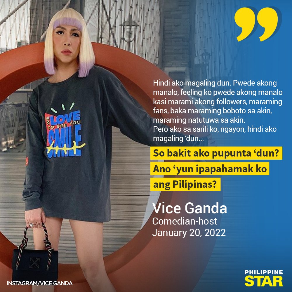 The Philippine Star on X: 'HINDI AKO MAGALING DUN' Vice Ganda has