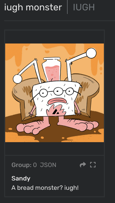 Take a look at this <a href="/iughmonster/">iugh! 🔺</a> I won. Love the style and the art is from one of my favorite x-chainers <a href="/dilaanys/">Dila 🔺️</a>. This was a bright spot today. Looks amazing in my wallet!