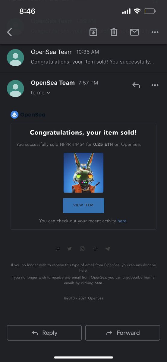 EntityWorthy's tweet photo. @HPPRSNFT was going to sell &amp; mint two more &amp; this happened 😓😓 still more than doubled my profit but sad I can’t hodl any https://t.co/GevBLaLHEs