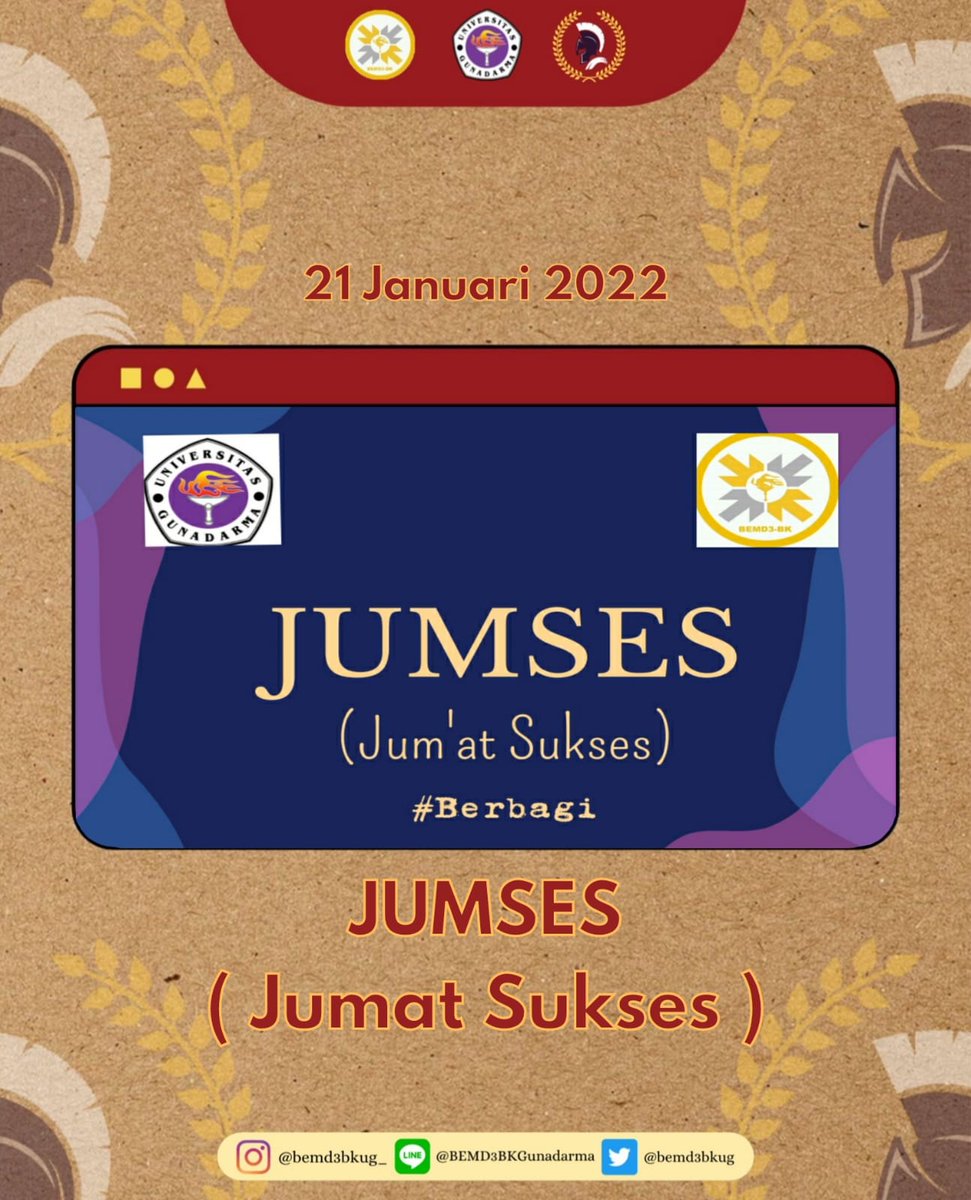 📍JUMSES 
[JUM'AT SUKSES]

Di situasi pandemi seperti ini tentunya telah menimbulkan dampak yang sangat besar terhadap seluruh aspek, utamanya dalam aspek perekonomian. 

BEM D3BK, lebih tepatnya Divisi Hubungan Diplomasi Eksternal dengan itu melaksanakan Jumses (Jum'at Sukses).