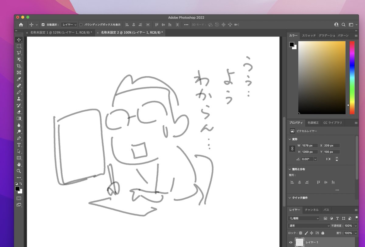 実は、今まで仕事の絵も趣味の絵も、ずっと10年以上前に買ったフォトショCS3で作業をしてたんだけど、マックを新調したのに合わせてフォトショも新しくしたら、見事によくわからなくなってしまい、道具は最新なのに使いこなせない原始人の気持ちになっている。