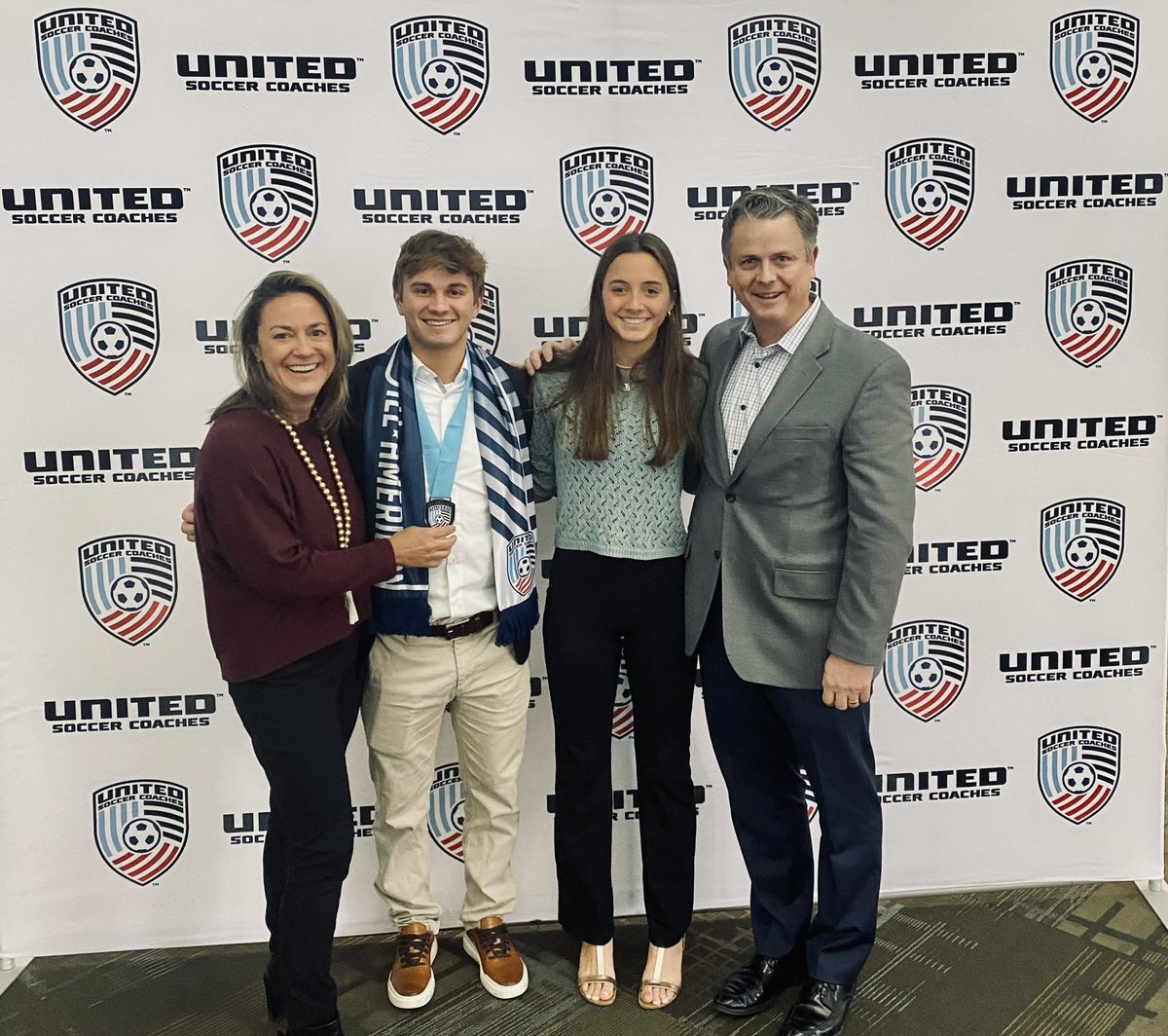 ntbs_official's tweet photo. Tonight senior captain James Paden received his Fall 2021 All American Award in Kansas City at the @UnitedCoaches National Convention! Congrats, James and Paden Family! ⚽️🏅🇺🇸👏

#GoTrevs #COYT #WeAreOne https://t.co/MS6CHr0kq4