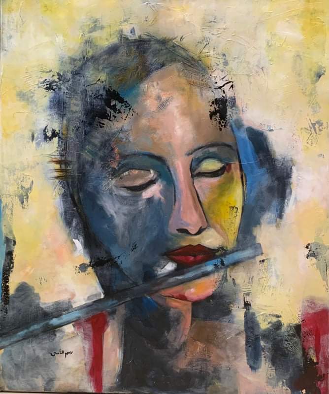 أعمال الفنانة التشكيلية #ريم_الديني 
تنطق بالموسيقى.