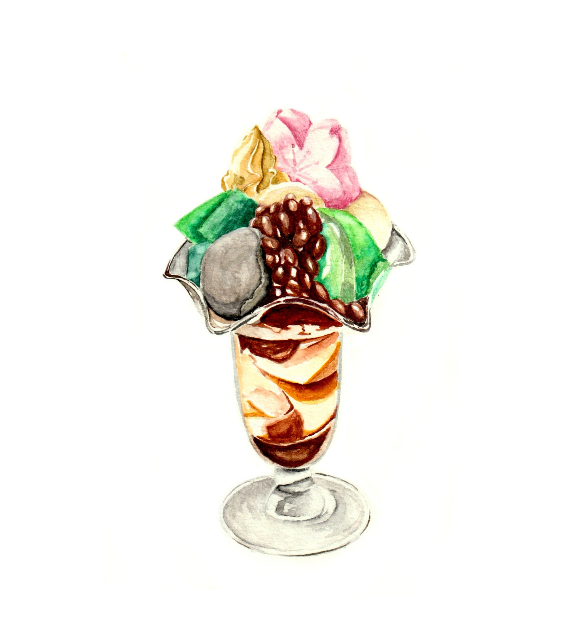 Kanakoron 食べ物イラスト 和パフェ 抹茶 抹茶アイス パフェイラスト T Co Zirihvkrsz Twitter