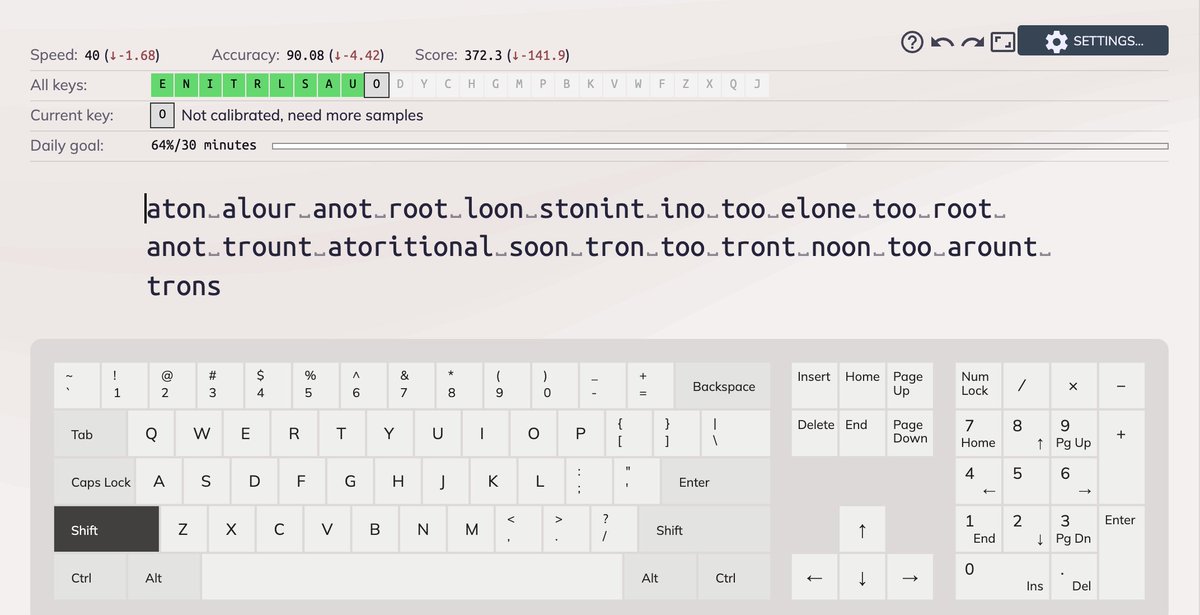 thanku4havingme's tweet photo. Today was a lot of catch-up on reading and lessons for #100Devs, ended my night practicing typing. 

Tomorrow I plan to give all my websites a much-needed facelift 🥲. Random side note, this test made me miss @GettinGrownPod shoutout to @Nothinbuttreble and #TeamTypingFast 💅🏾 https://t.co/L69CSDwdFO