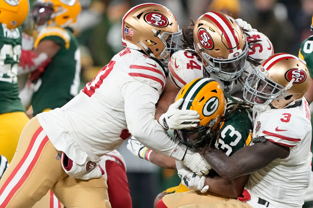 ESPN Stats & Info on X: That is the first blocked punt return TD in 49ers  playoff history. The Packers have actually given up one, also at Lambeau  Field (2002 Wild Card