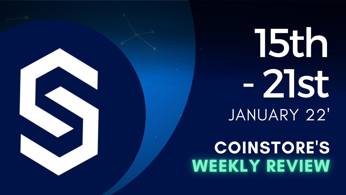 CoinstoreExc's tweet photo. #Coinstore #Weeklyreview: 15th-21st January 
Here are our #milestones achieved and #activities we did over the week!

📰: https://t.co/D7zuSqP8Is

✅https://t.co/wSeJhoGubW
🌏https://t.co/PqYgS9XFNA 
👥https://t.co/6Gx0vHO86D

#zerofeetrading #exchange #weeklyreview https://t.co/pUaRga8sh5