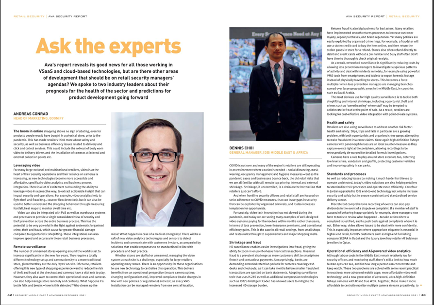 On the topic of retail security, we heard from Andreas Conrad of @Qognify and Dennis Choi of <a href="/IDISglobal/">IDIS</a> in our latest issue.

Find out what they had to say: ow.ly/kCEI50HtCsi

#RetailSecurity #VideoSecurity #RetailerSurveillance