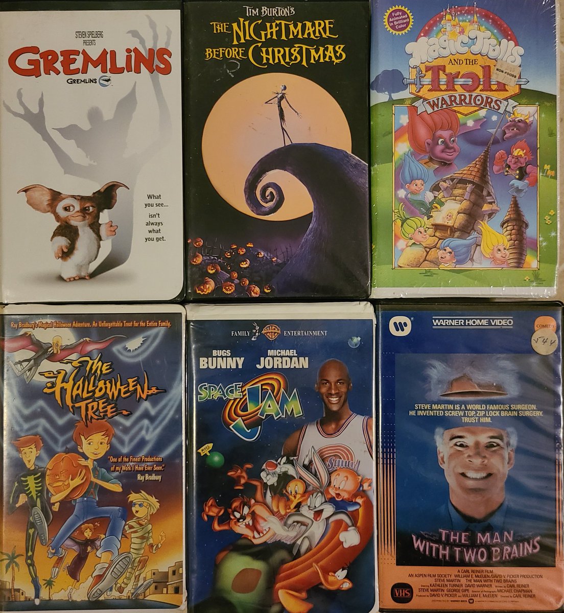 CoffinCotton's tweet photo. Hot clamshell action! Individually priced on the site!

https://t.co/ZPR5mG3Yyd 

#vhsforsale #vhs #rewindordie
#nightmarebeforechristmas #spacejam #gremlins #thehalloweentree https://t.co/8QnVm1YNpi