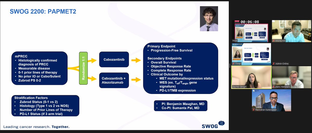 montypal's tweet photo. Thank you @ZeynepZengin for highlighting @maughanonc @huntsmancancer's @SWOG 2200 trial, #PAPMET2, evaluating cabo +/- atezo in #papillary #kidneycancer. Impt study that builds on #SWOG1500, #PAPMET. https://t.co/KLyKdd0lP1