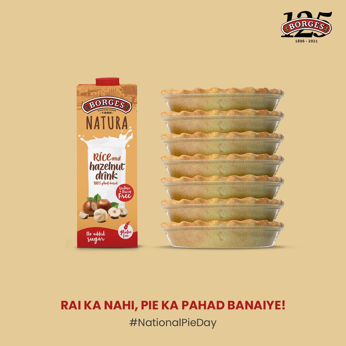 Borges_India's tweet photo. Issued in foodies' interest! Borges wishes everyone a sweet, creamy, and delicious #NationalPieDay

#HappyPieDay #PieDay2022 #Borges125Years https://t.co/8kvIPpTiiq