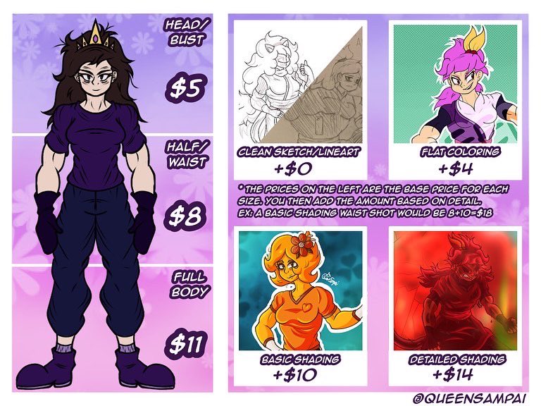 QueenSampai's tweet photo. ✨ COMMISSION OPEN! ✨

Hi! For anyone new, the name's QueenSampai! I have decided to start commission work! If interested, you can DM me here or Instagram @ queensampai.

I'm new to this concept, so please try and be patient!

#commissionsopen #commissionart #ArtistOnTwitter https://t.co/Tk4TwGzd6r