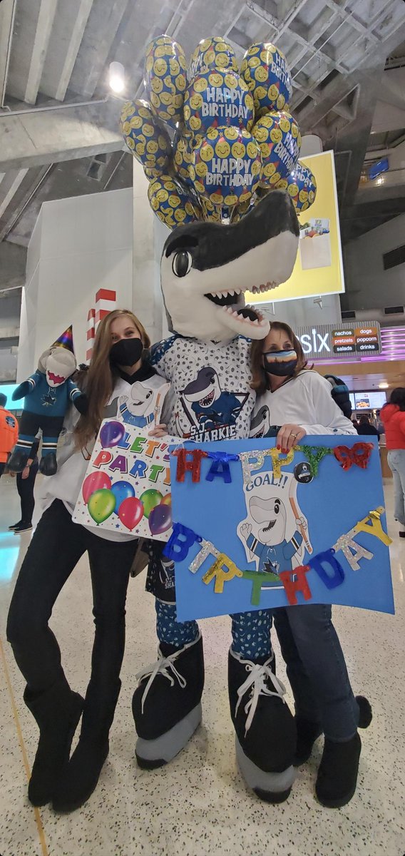 SanJoseSharks's tweet photo. A look at how tonight's @SJSharkie celebration is going 🤩🎉 https://t.co/cdhj2nW7Lf