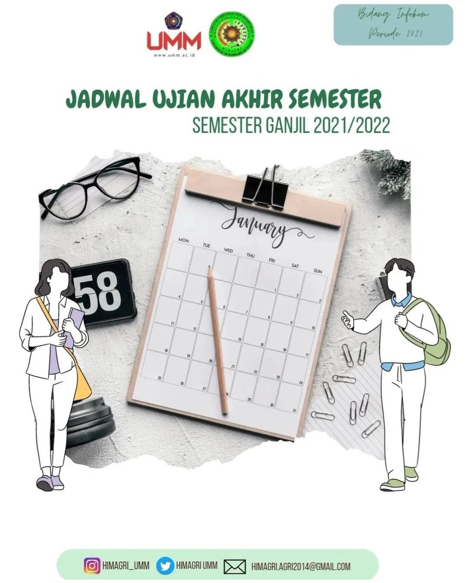 HimagriUMM's tweet photo. Jadwal UAS udah keluar nih teman-teman jangan lupa dicarat ya 😊
. 
. 
#himagriumm #jadwaluas https://t.co/Lfx5OKqmiU
