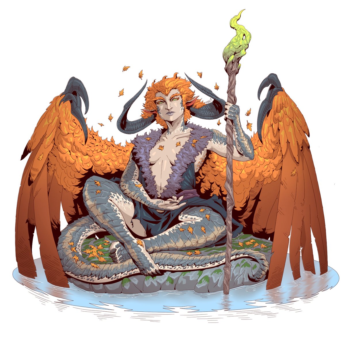 sane_kyle's tweet photo. "Arrival of Autumn 2022"
A remake of the character in an old piece I made back in 2020 clearly inspired by that Opeth song.

#demonofthefall #fantasyart #angellady #demonlady #dragon #witch #autumn #fall #magical https://t.co/lxDaULrvxu