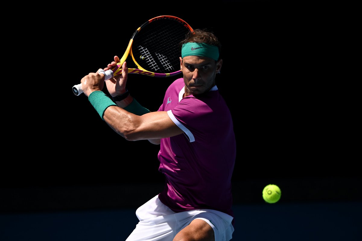 He. keeps. fighting. 

<a href="/RafaelNadal/">Rafa Nadal</a> wins an epic tie break against Mannarino, taking the first set 7-6(14)💪

#AusOpen | #AO2022