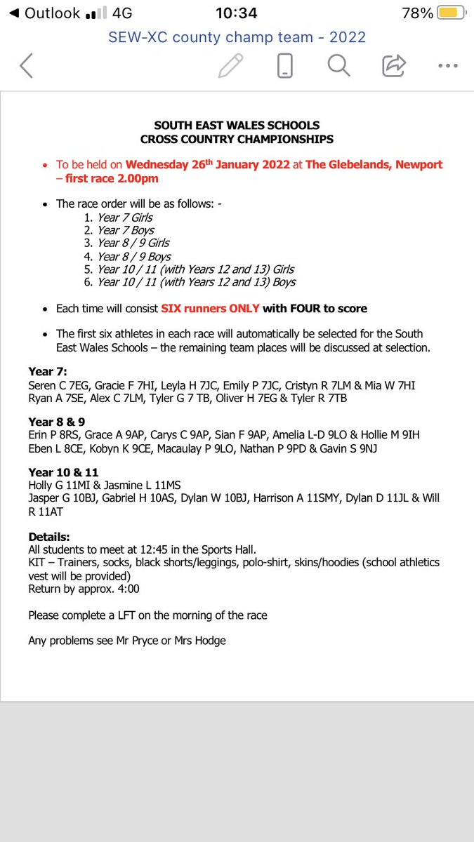 Cross Country team for Wednesday <a href="/croesyschool/">Croesyceiliog School</a> <a href="/CroesyGirls/">Croesy Girls Active</a> @Croesyyear7 @CroesyY8_AHN <a href="/9Croesy_ABT/">CroesyWellbeingY9Mrs Burnett</a> @CroesyDoWKS3 <a href="/CroesyDoWKS4/">Rhian Edwards</a> @CroesyY10_CDS <a href="/Cro_MrsRoberts/">Croesy Y11 Wellbeing</a>
