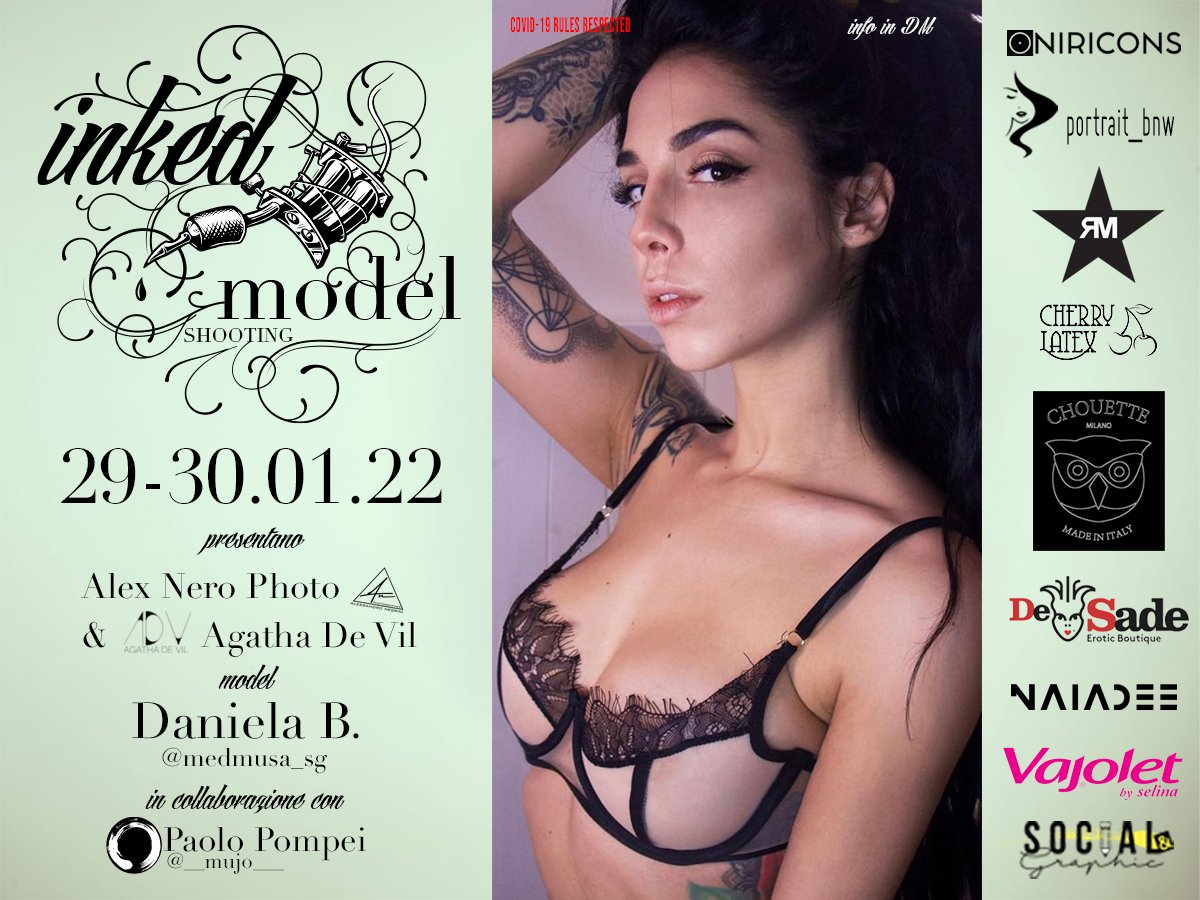 AlexNeroPhoto's tweet photo. Next week "INKED MODEL SHOOTING" con @Medmusamodel @fire.moon._ @AdaVisser2 @agathadevilreal e @__muno___ 
NEXT PROJECT:
https://t.co/wBtDG3hnYD
✅SHARE✅SAVE✅COMMENT✅LIKE
#tattoo #tattoos #tattooart #inkedmodel #tattoomodel #tattoogirl #jesolo #venezia #venice #veneto https://t.co/JrDXeWAFei