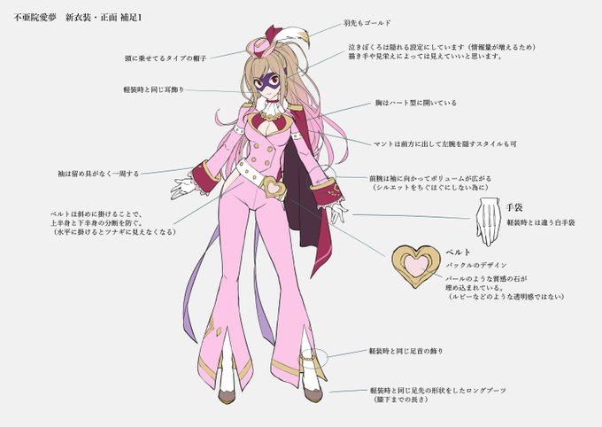 衣装の細かい補足など 