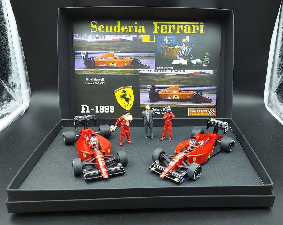 ScalextricP's tweet photo. ➡️ Scuderia Ferrari F1 - 1989. Ferrari 640 V12. Nigel Mansell y Gerhard Berger.

➡️ Consiguelo en nuestra web‼️

📌 https://t.co/Kz3kE0eFvz

#scalextric #scalextricpassion #scx #sp #mundoscalextric #novedadesscalextric #scxnews #slot #coleccionismo #ferrari #formula1 #f1 https://t.co/TN7neqil4r
