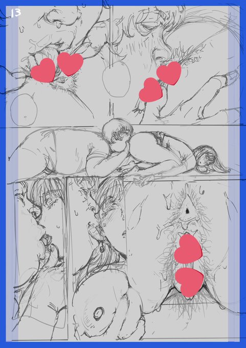 エロシーン作画中🖋 