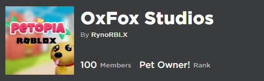 OxFoxStudios's tweet photo. Horary! We finally reached 100 members in the OxFox Studios group! We can't thank you enough!😊

#Roblox #RobloxDev #RobloxDevs #robloxart #robloxartist #RobloxGFX https://t.co/pUukTRkMMs