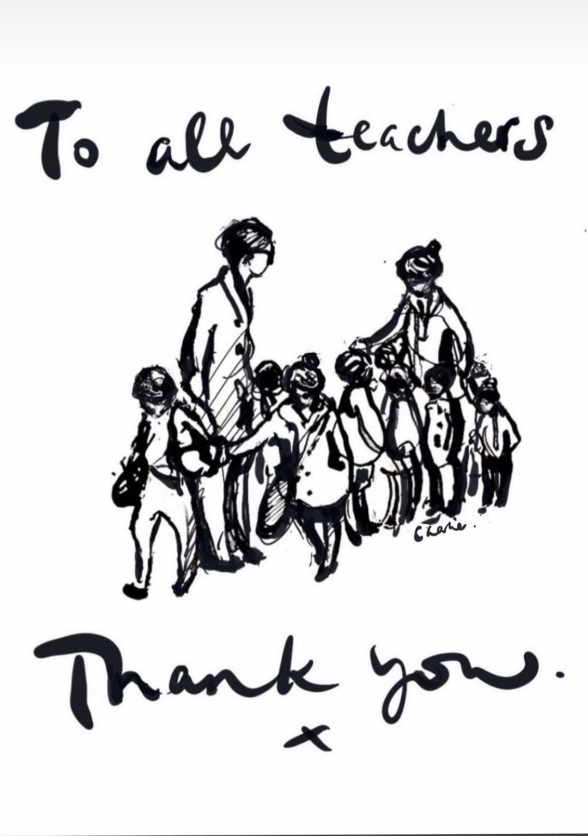 To all staff who work in schools, thank you.
Remember that today is a day for your own wellbeing. Try to do something nice for you.
Thanks  @Charlie  Mackesy ❤️
