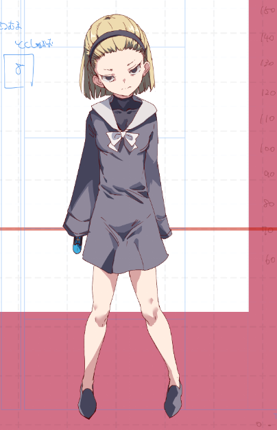 この目つきの悪い子が多分一番だろうなと思っていて、アンケートでも1番だったので清書しました。 