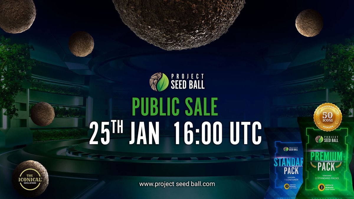 <a href="/eoswatchdogs/">Datajunky</a> <a href="/CEOofNFTs/">Kenn Bosak</a> <a href="/KennethBosak/">₿rokenn</a> <a href="/garyvee/">Gary Vaynerchuk</a> <a href="/WAX_io/">WAX</a> <a href="/OWENS_NFT/">OWENS NFT</a> <a href="/AtomicHub/">AtomicHub</a> <a href="/neftyblocks/">NeftyBlocks</a> <a href="/play2earncrypto/">playtoearn.net</a> <a href="/PlaytoEarnWorl1/">Play to Earn World - Crypto</a> Project Seed BallSeedlingPlay to earn game by 
<a href="/theiconical/">The Iconical🌱 Project Seed Ball</a>
Public Sale 25 Jan 16:00 UTC
DROP bit.ly/340aY34
Game bit.ly/3ty5sPX