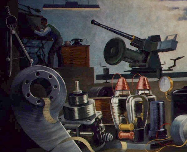 The 1950s Naval technology mural that always fascinated me when I worked at the Admiralty Research Establishment, Portland in the late 1980s.  #navaltechnology #admiraltyresearchestablishment #admiraltyunderwaterweaponsestablishment #portland #1950stechnology