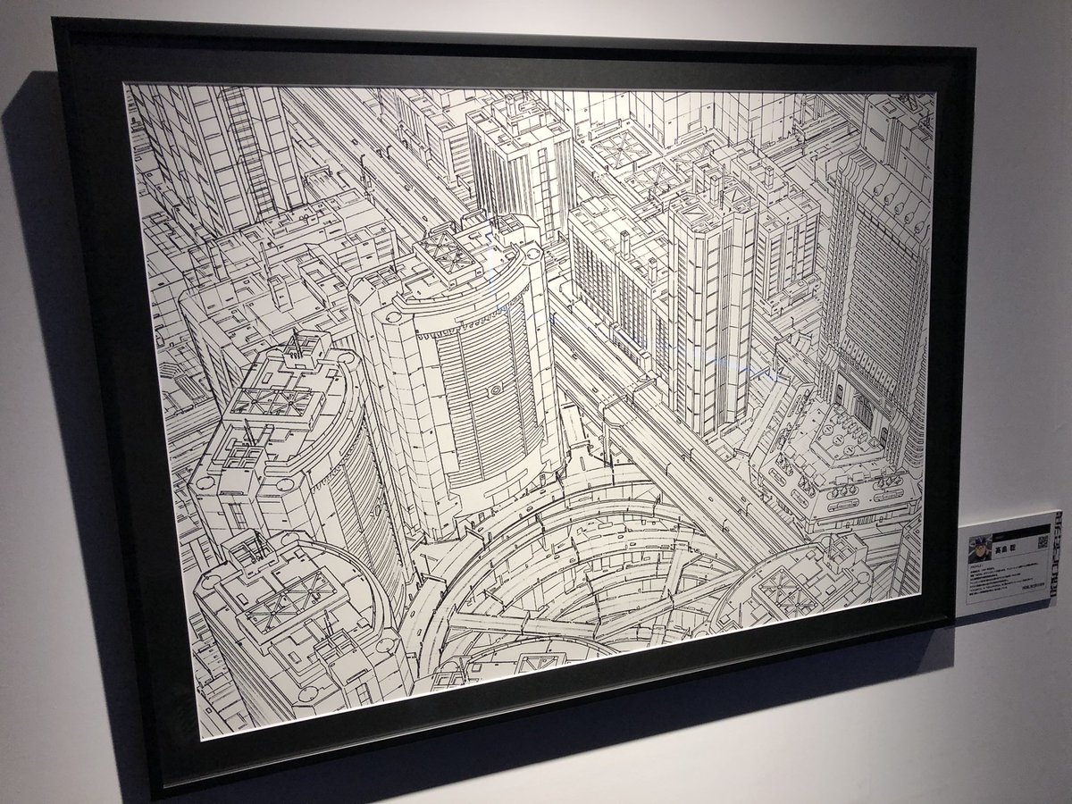 A3で描いて150dpiで取り込んだ画像をこれだけデカく引き伸ばせるのは素晴らしいですな❗️陰付ければ良かった🙏笑笑 #昭和100年展 