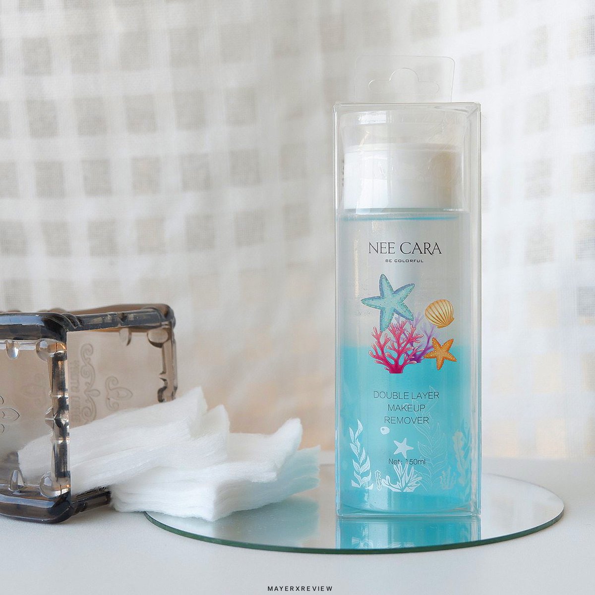 memayerr's tweet image. ใครกำลังหา Remover เมย์อยากให้ลอง Double layer makeup remover ของ #neecara ตัวนี้อะ ชอบตรงที่ขวดเขาเป็นหัวกด สะดวกมากไม่ต้องมาเปิดเทให้เลอะ ละคือเช็ดออกเกลี้ยงมาก อะไรที่ว่ากันน้ำอะมาเลยนางจัดให้ ผิวไม่แห้งตึงด้วย อ๊ะ ! อย่าลืมเขย่าก่อนใช้ด้วยนะ #รีวิวneecara #ใช้ดีบอกต่อ