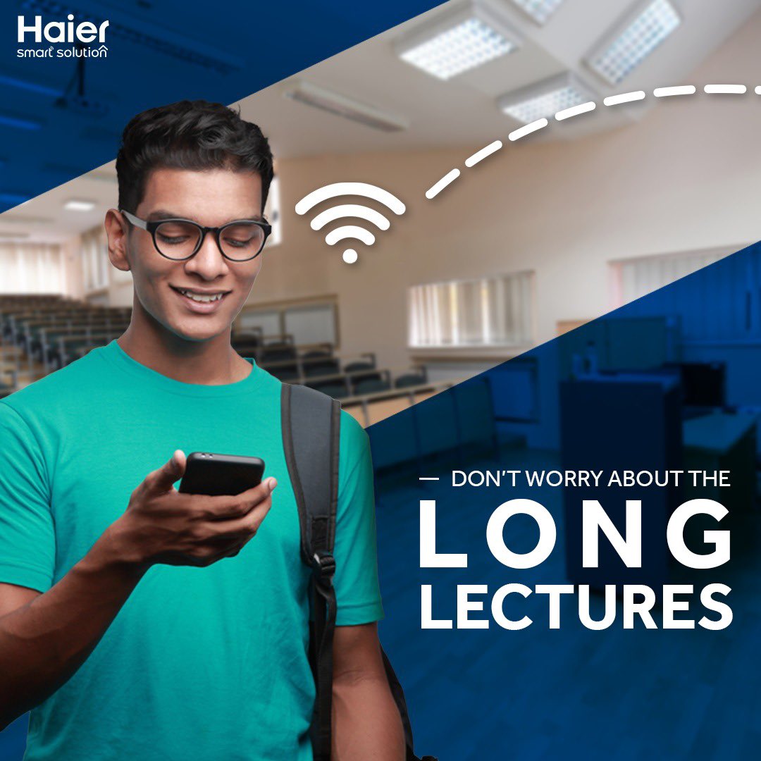 IndiaHaier's tweet photo. With India’s first IoT-enabled Smart Sharing AC services, now enjoy the ease of operating your air conditioners from your smartphones.
So, be it the extended lectures or long canteen breaks, don’t worry about the AC, just control it remotely!
#HaierSmartSolution #InspiredLiving https://t.co/MDaUtaEMHV