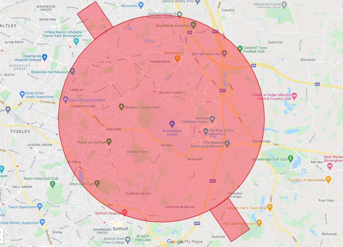 BHX_Police's tweet image. Please stay away from Aircraft, Airports and Airfields when flying a #Drone

Check out the no-fly zone at #BirminghamAIrport. It is illegal to fly drones in this area.

Check out the Local &amp;amp; National Flight Restriction Zones here:

nats-uk.ead-it.com/cms-nats/openc…

@Police_CUAS @dronesWMP