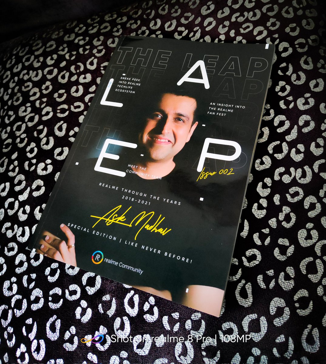 ZeusIM9's tweet photo. Thanks @realmeIndia &amp; @AayushiiiSingh for #TheLeap #Issue002. The magazine brilliantly showcases realme's &amp; #realmeCommunity 's journey through the year and I absolutely loved every page of it🤩 https://t.co/320BsqqLCI