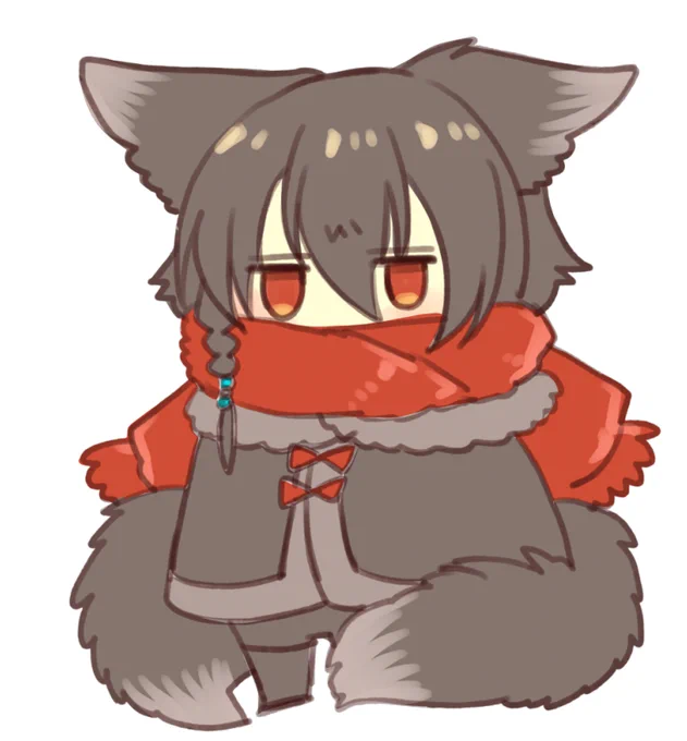 さむさのあまり着込むきつね🦊❄️⛄️ 