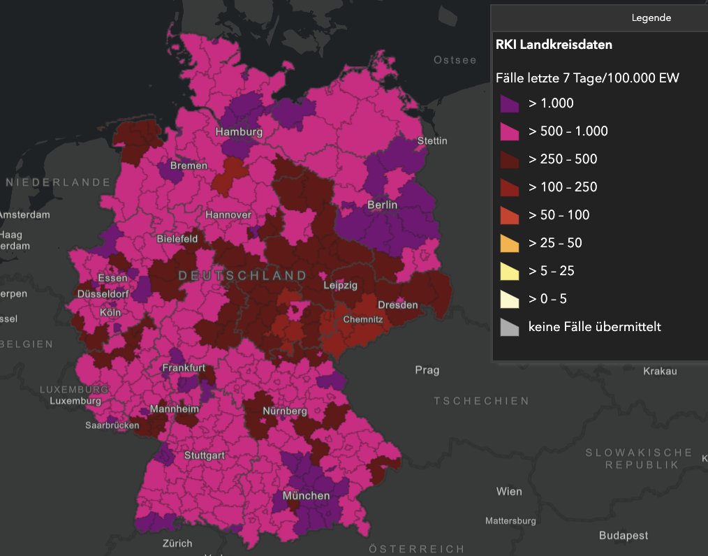 OlafGersemann's tweet photo. Zahl der Stadt- und Landkreise mit einer #Corona-Inzidenz von mehr als 1000.

Vor einer Woche: 6

Gestern: 69

Heute: 78

@welt https://t.co/mRcsx08iwE