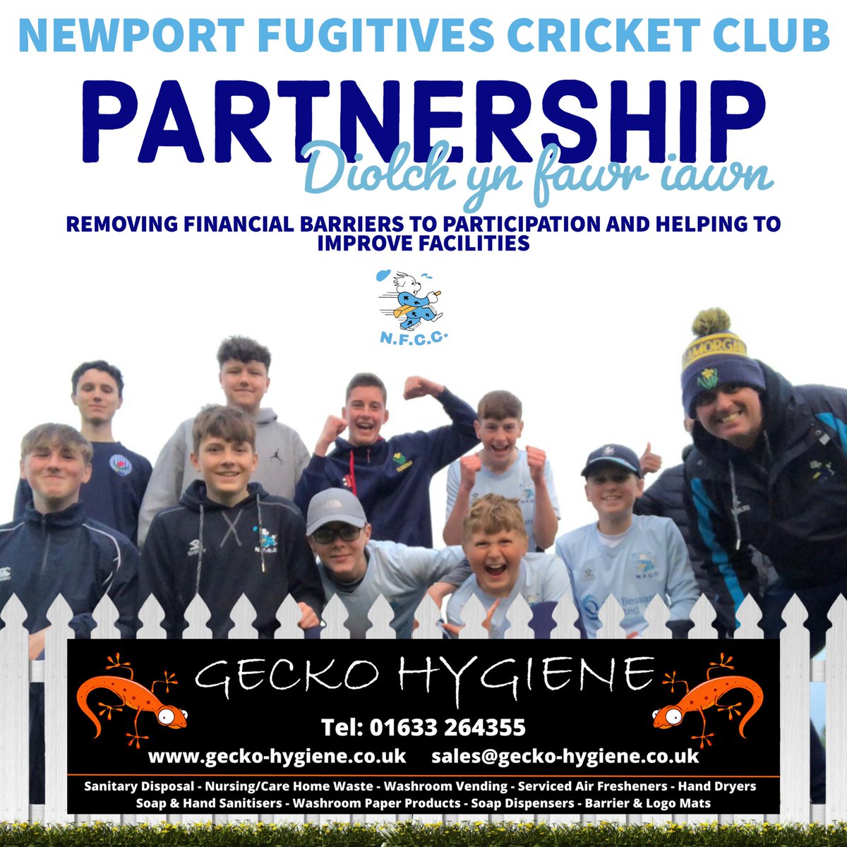 FugitivesCC's tweet photo. Huge thanks to @GeckoHygiene 

➡️ Sponsors Board | Social Media sharing | access to a large membership base…
💰 Every penny goes to: improving facilities | buying kit for the junior players | reducing any financial barriers to participation. https://t.co/kbDV7NzBXt
