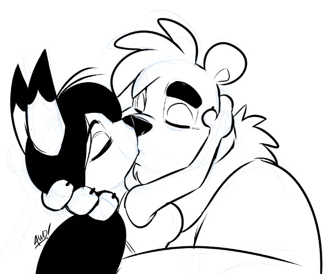 Something I don't see a whole lot of is kissin'...
figured I would practice a bit... 