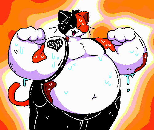 // also, it may just be late night me talking, but -

     fatty meowscles is really, REALLY hot .