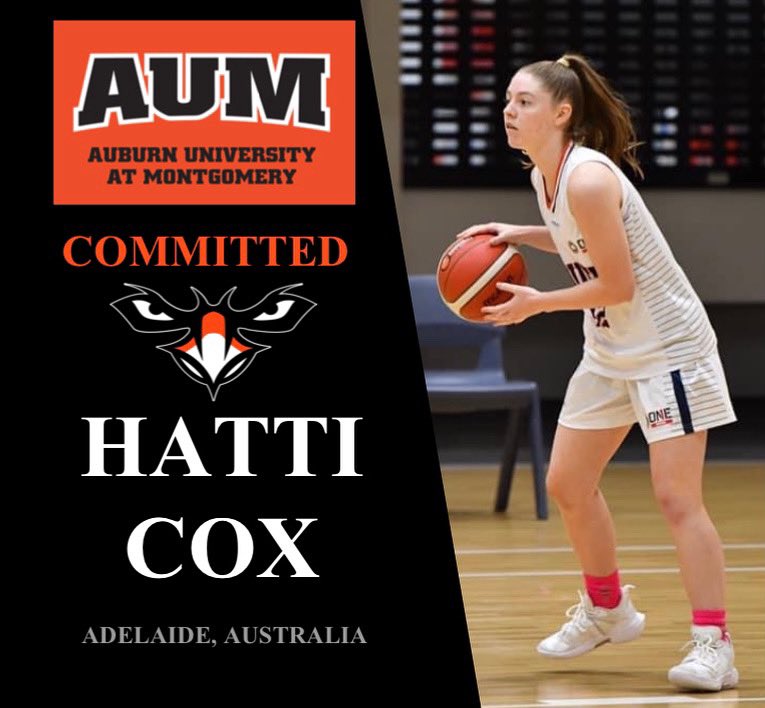 HattiCox's tweet photo. Super excited to announce my commitment to Auburn University at Montgomery. Thank you to all of my coaches, family and friends throughout the process. Can’t wait to become a Warhawk🧡🦅 @AUMWarhawksWBB https://t.co/GI7QGwiI3N