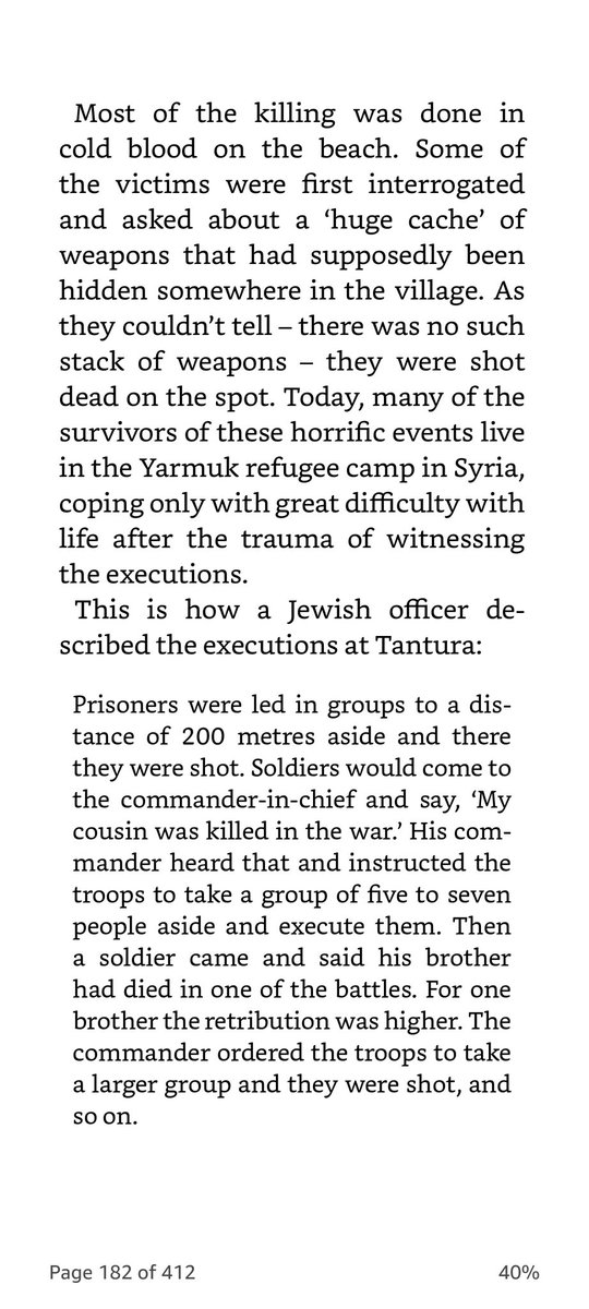 @richimedhurst @ml_1maria #Israel literally buried the crimes of its bloody birth and wishes it to remain that way, they repeatedly try to expunge this history, but history is persistent.
Below is an excerpt of the chapter titled The Massacre at Tantura from @pappe54's The Ethnic Cleansing of #Palestine
