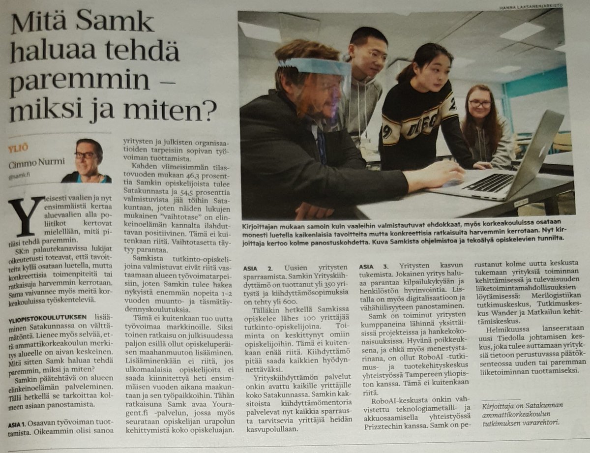 #samk ja sen keskukset kuten #matkailunkehittämiskeskus tukevat yrityksiä toimintansa kehittämisessä 👉