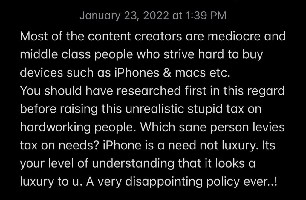 harishashmi0077's tweet photo. iPhone is not a luxury @ImranKhanPTI
@PTAofficialpk
#ptatax
#boycottpta https://t.co/YaaNierXCe
