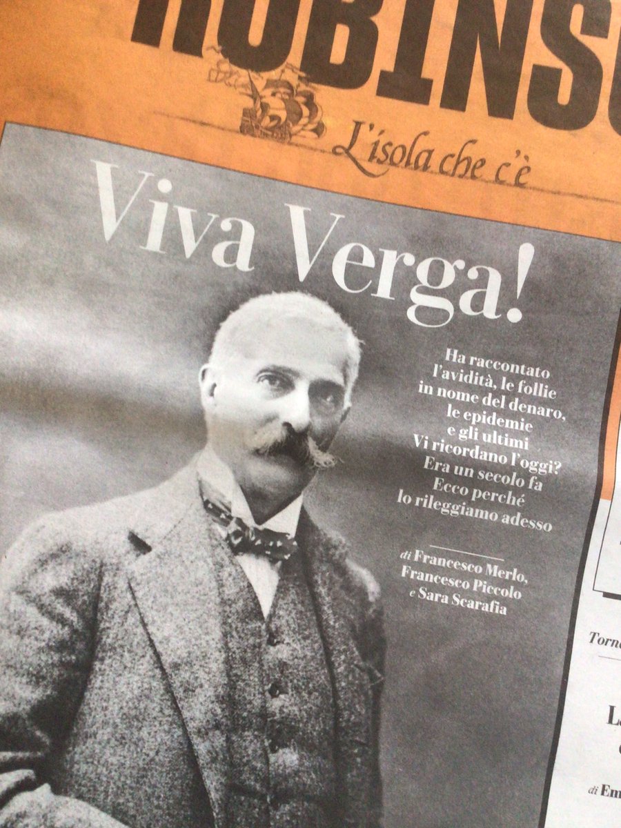 Non me l’aspettavo, ma ho una certa voglia di ritornare ai Malavoglia <a href="/Robinson_Rep/">Robinson di Repubblica</a>